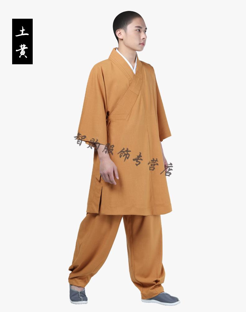 京選臻品流行新款潮搭夏天穿的僧人服裝冰絲七分袖羅漢褂套裝僧服僧裝