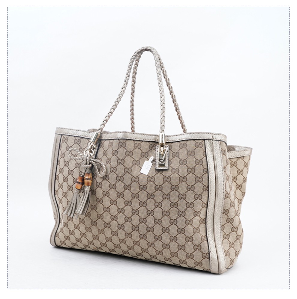 【二手95新】古驰/gucci 女包 双g印花流苏手提包 hm5408 【图片 价格