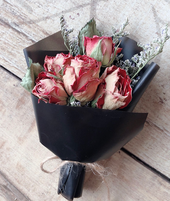 干花花束迷你 ins素雅惊艳泡泡玫瑰干花束伴手礼搭配花束迷你花束礼品