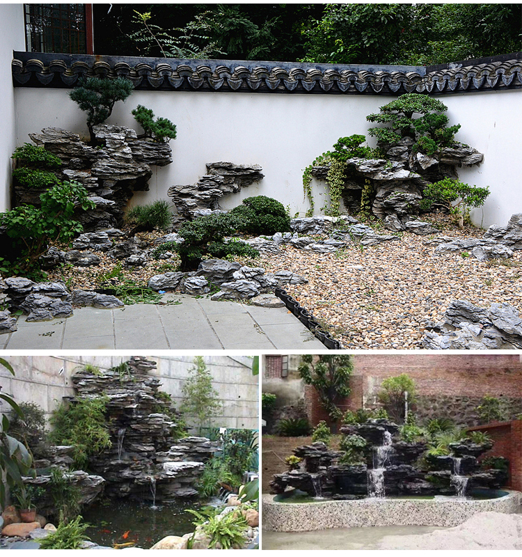 矢向庭院景观鱼池石头英德假山石头天然原石大型园林庭院户外盆景鱼池