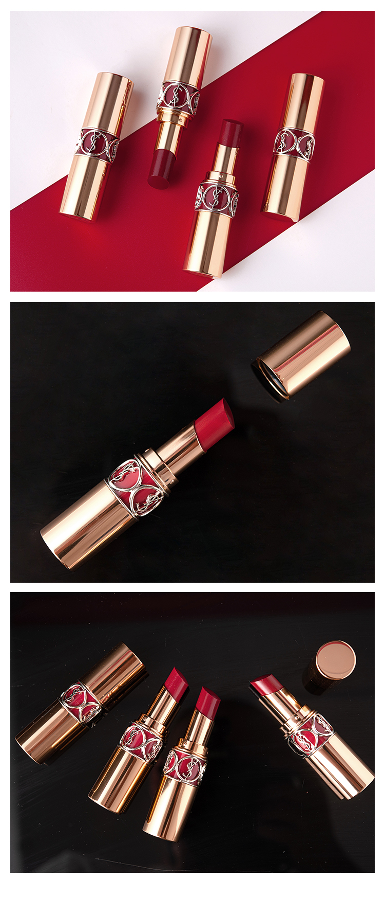 ysl圣罗兰口红圆管808385861282杨树林礼盒唇釉方管圆管口红85勃艮第