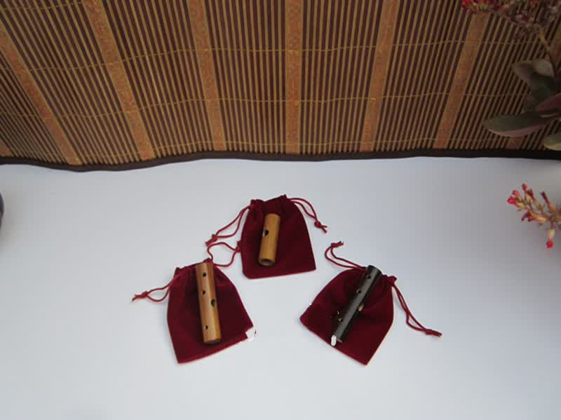 口笛民族乐器紫竹白竹五孔口笛 口袋小短笛可模仿森林鸟 白竹套笛