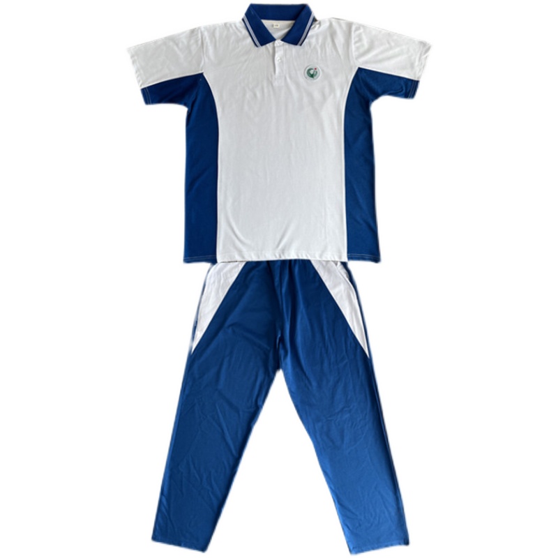 阳江一中夏装短袖上衣t恤短裤长裤套装校服阳江一中校服t 白色短裤