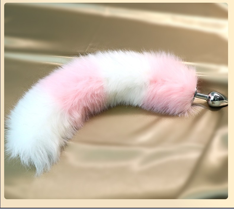 南溟 狐狸尾巴后庭肛塞大中小号金属拉珠震动扩张外出gay男女用sm另类