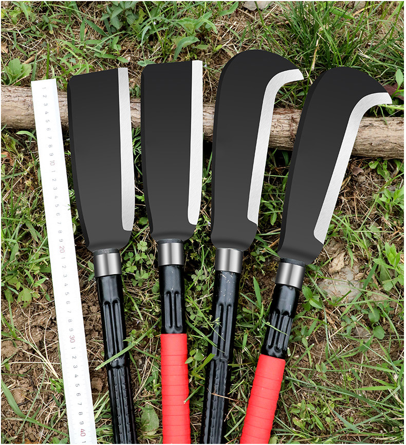 柴刀柴树刀农用手工锻打锰钢树刀劈柴刀丛林开路刀家用小镰刀大卡其色