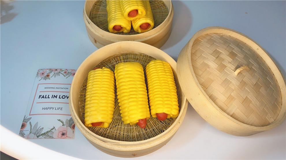 卷香肠卷馒头早餐卡通零食花卷540克/6只 玉米肠仔包3袋(18只)【图片