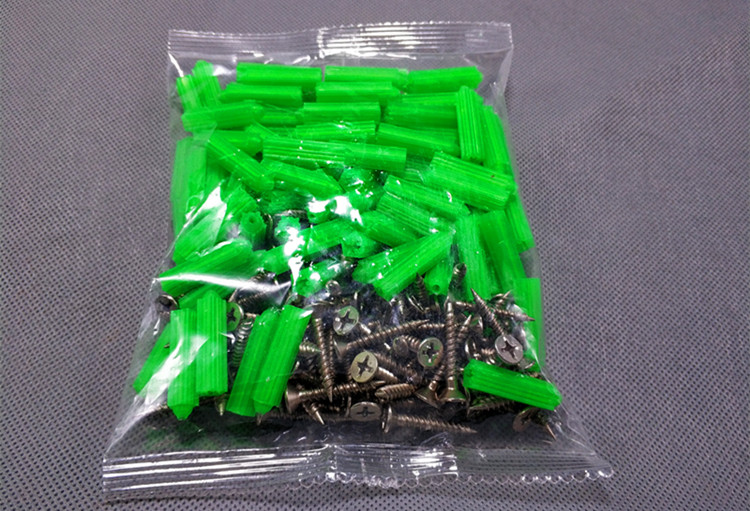 6厘膨胀管胶塞套装墙塞胶粒胶栓螺丝包安卫浴五金灯饰配件包 100套