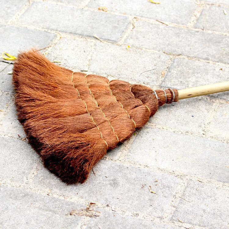 手工植物棕扫把笤帚家用鬃毛单个棕榈软毛草扫把学校扫地清洁工具