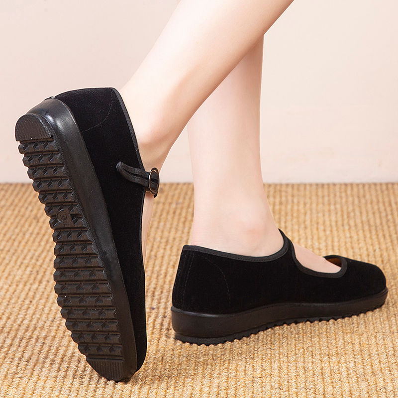 咖麦狼老北京布鞋女酒店工作鞋黑色软底服务员上班鞋休闲妈妈广场舞蹈