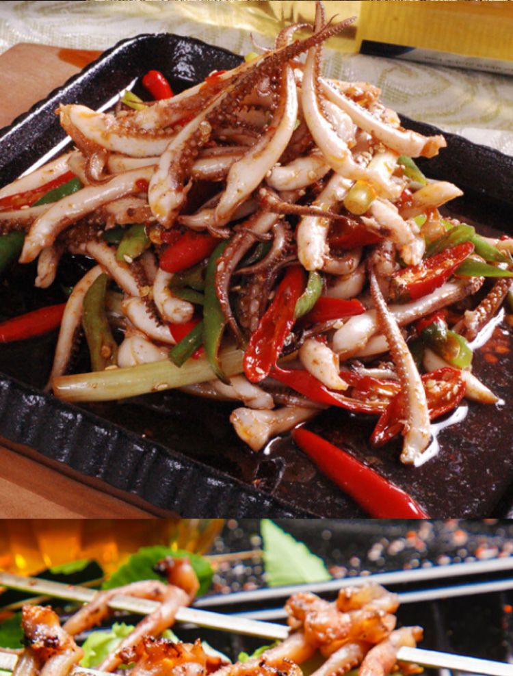 【二本足】鱿鱼须新鲜章鱼足八爪鱼生鲜海鲜冷冻水产火锅烧烤食材