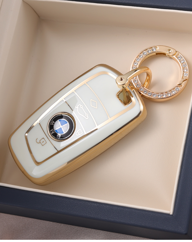 宝马钥匙套5系3系1系三7新五x1x2x3x4x5刀锋汽车保护壳刀锋款象牙白配