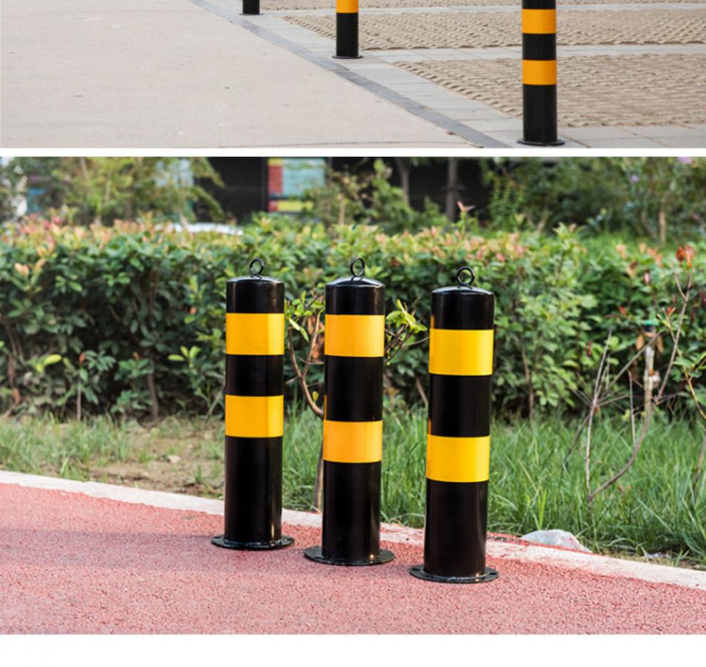 加厚道路钢管警示防撞柱固定活动挡车反光停车桩隔离路障地桩路桩