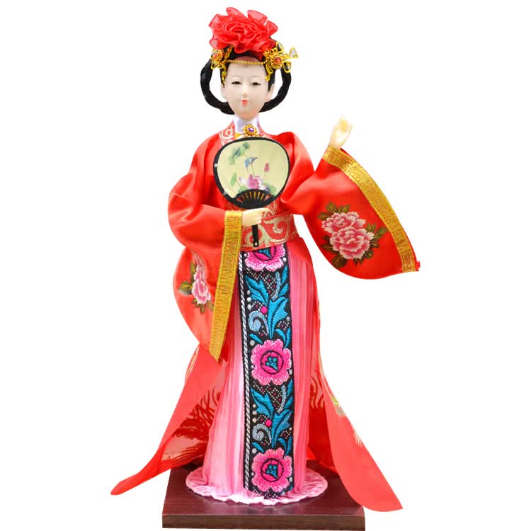 曲美思中国宫廷古代四大美女十二金钗唐娃娃人偶绢人清宫格格摆件清宫
