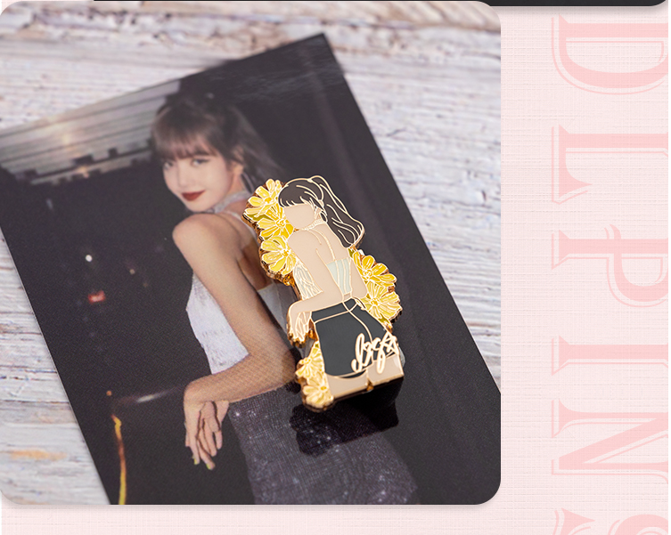 blackpink胸针 blackpink周边金属徽章同款t恤应援专辑金智秀金珍妮