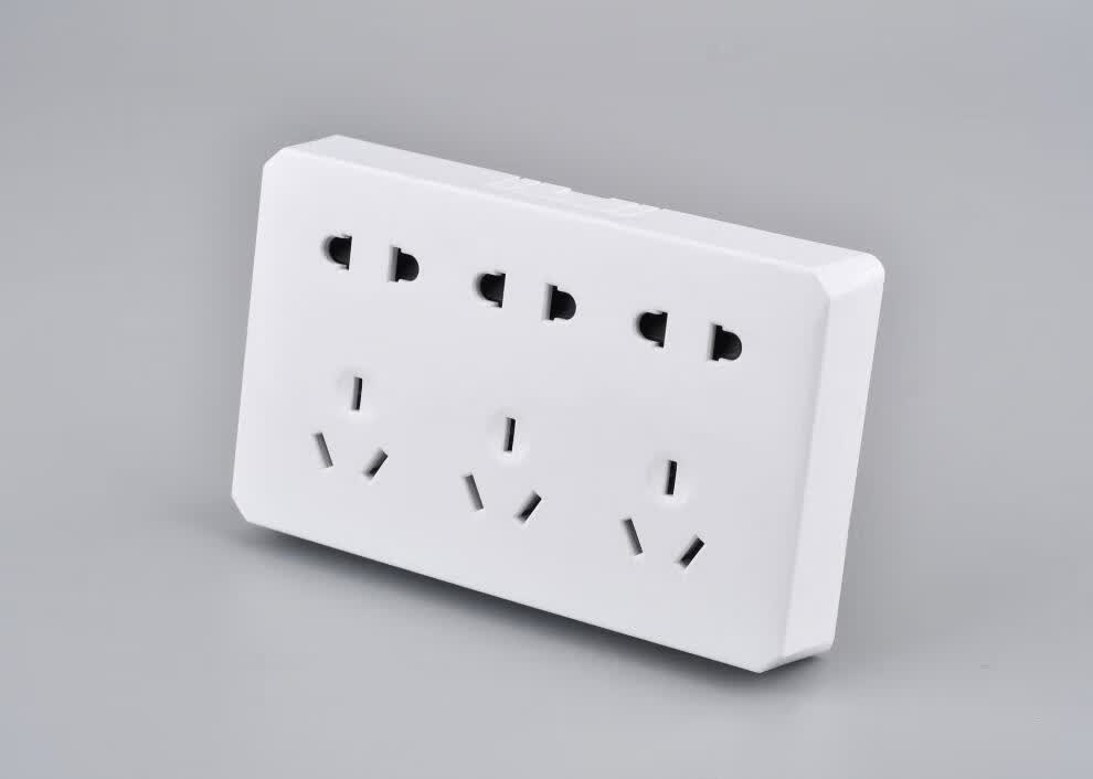 工程86型明装开关插座白色一开五孔双控插座明线五孔10孔15孔批发