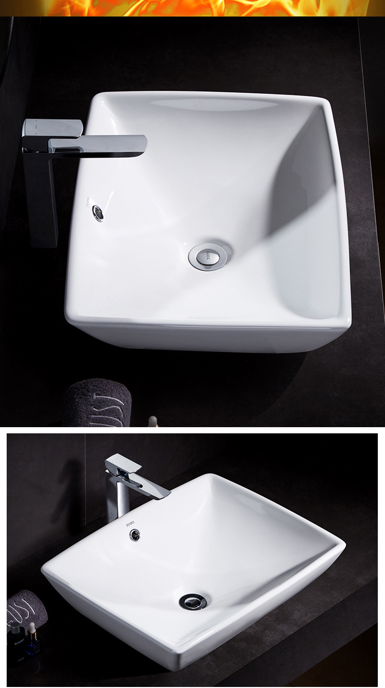 toto台上盆lw366rb/516/709/716b智洁洗脸圆盆方形台盆陶瓷洗手盆