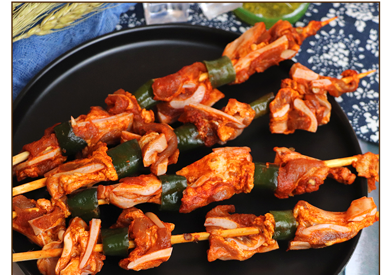 青椒脆骨串脆骨大串新鲜冷冻猪肉串商用冷冻烧烤食材20串