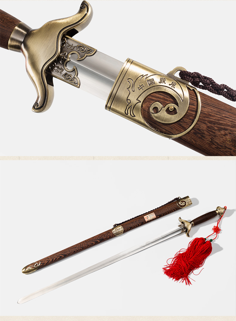 软剑杨式太极剑陈武 不锈钢 男女武术剑 龙泉杨氏宝剑 剑 未开刃 26寸