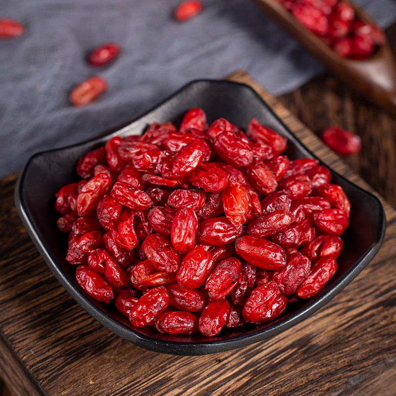 山茱萸 生山萸肉 茱萸果干囊枣皮山芋肉去核 可打泡茶泡酒煮水 山茱萸