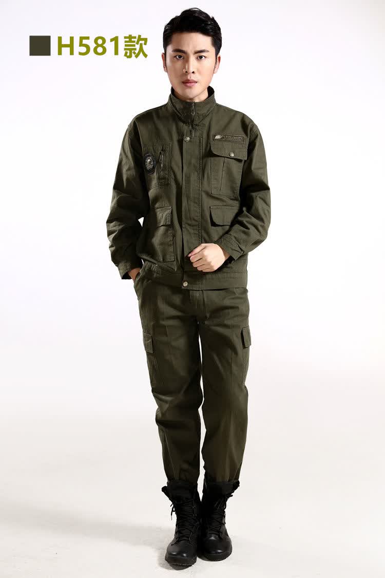 耐磨纯棉线男士工作服套装加厚工装劳保服电焊工防烫阻燃建筑工地上衣