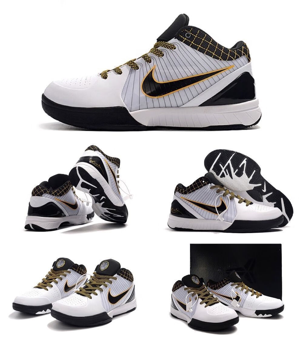 zk4 4代篮球鞋 男女款学生减震实战减震减震气垫运动鞋 科比4黑曼巴