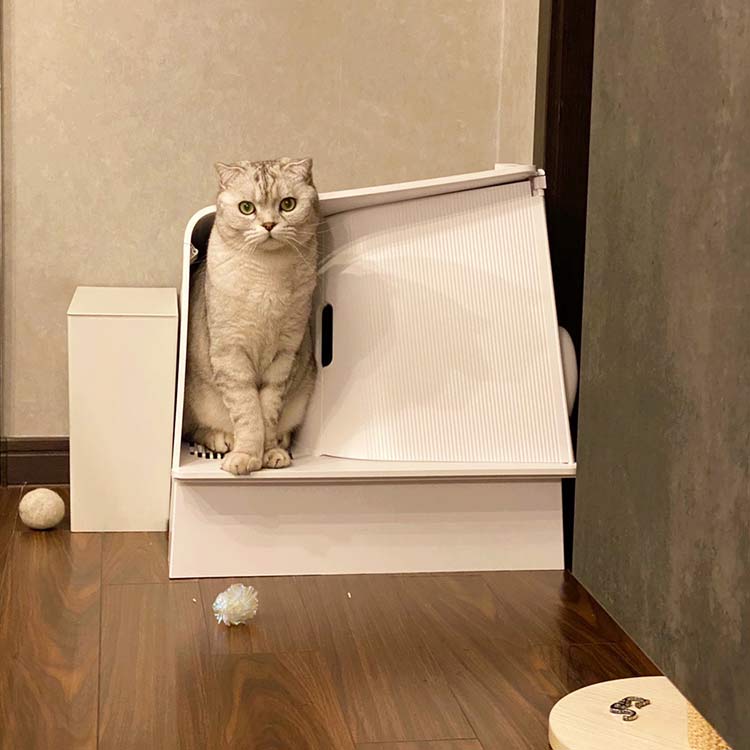 猫砂盆大号全封闭防外溅猫沙盘英短猫沙盆猫砂盘除臭猫厕所猫咪用品