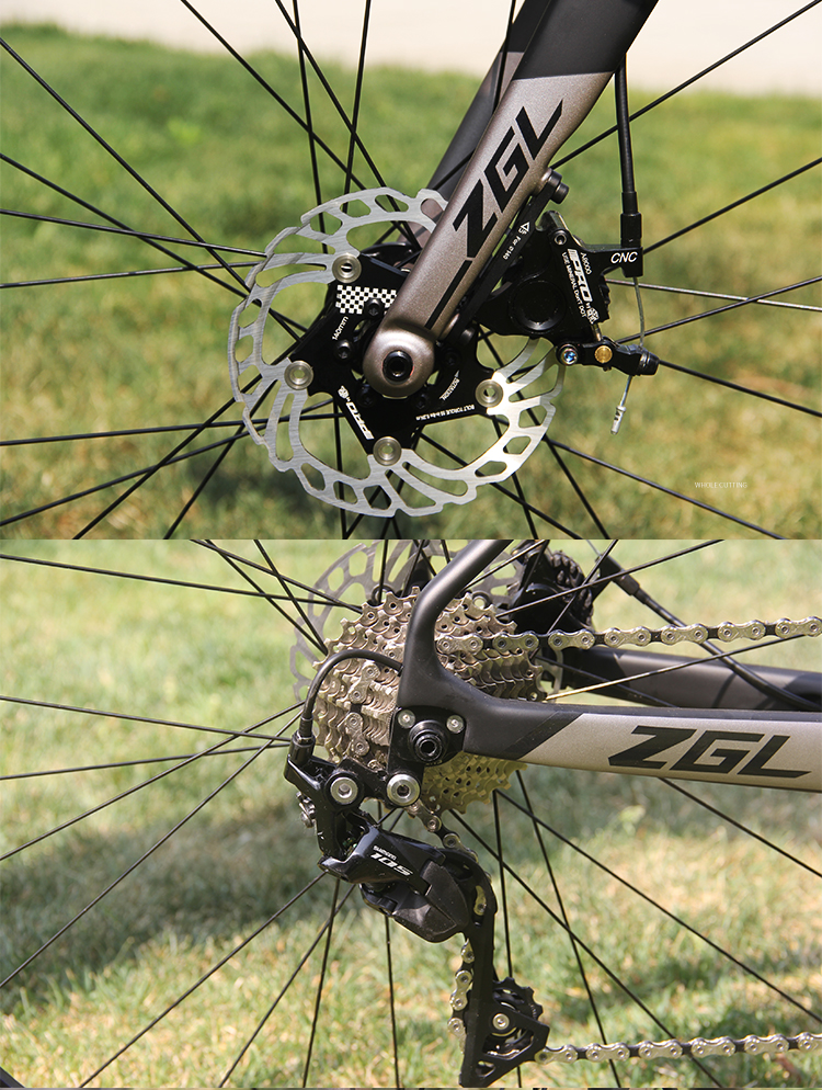 中国龙zgl公路车 中国龙cr41d碳纤维10522速桶轴综合油碟刹公路车质保