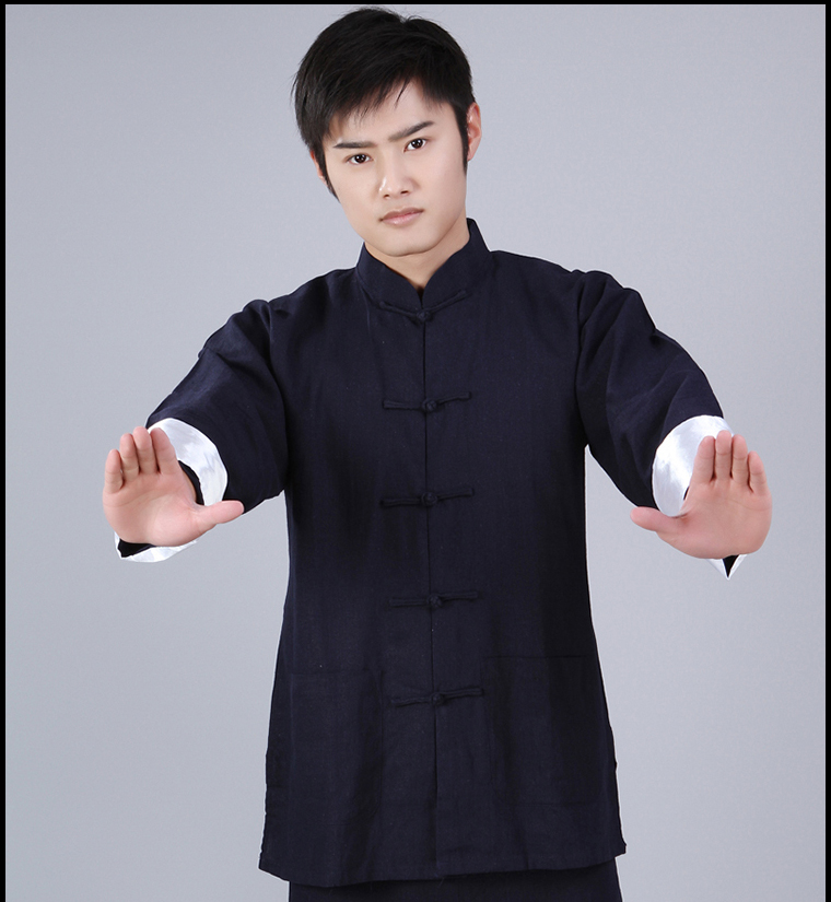 闪洛叶问同款衣服男青年咏春套装武术太极练功服李小龙功夫衫马褂唐装