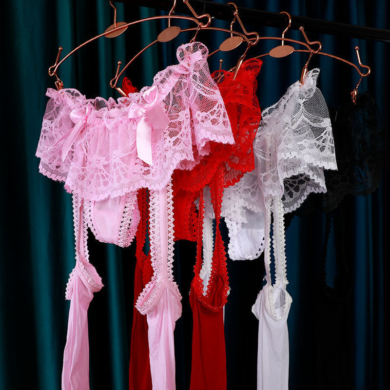 马油袜黑丝吊带袜内裤一体长筒袜大腿根油光液体丝袜免脱红色开口款