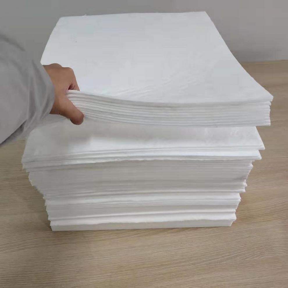 工业吸油棉地面吸油水面用海事船用工业吸油毡吸油棉工厂用加油站白色