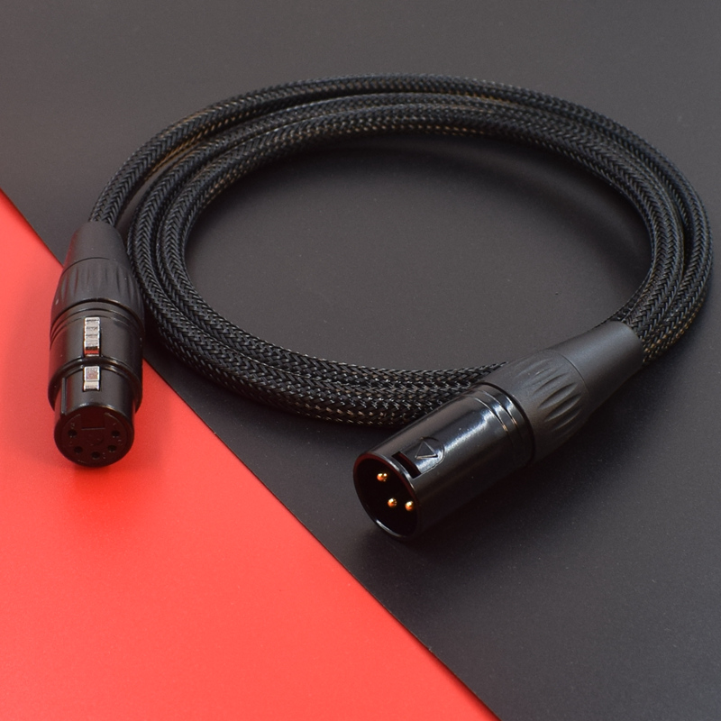 转3芯卡侬母dmx512舞台灯光信号xlr屏蔽线麦克风线话筒线五芯转三芯公