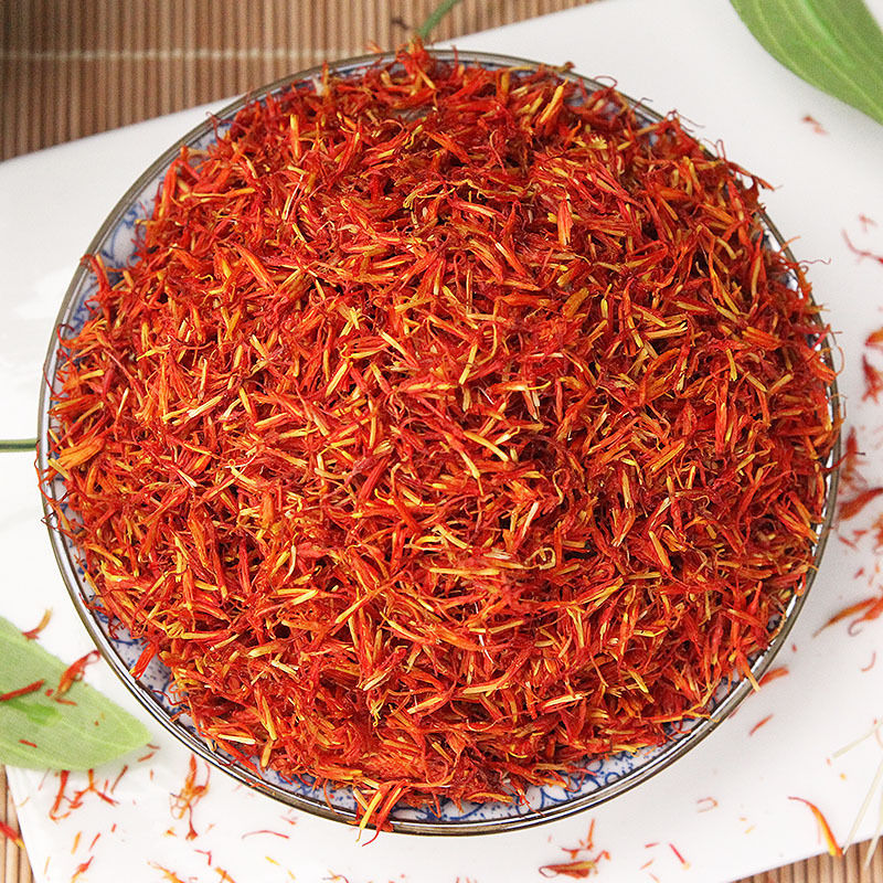 果果老爹红花中药材500克新鲜红花干货泡酒真食用红花泡脚的泡茶泡酒