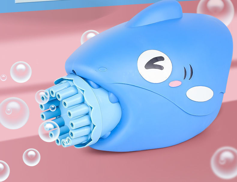 儿童鲨鱼泡泡机网红电动新款吹泡泡加特林泡泡枪玩具女孩儿童手持