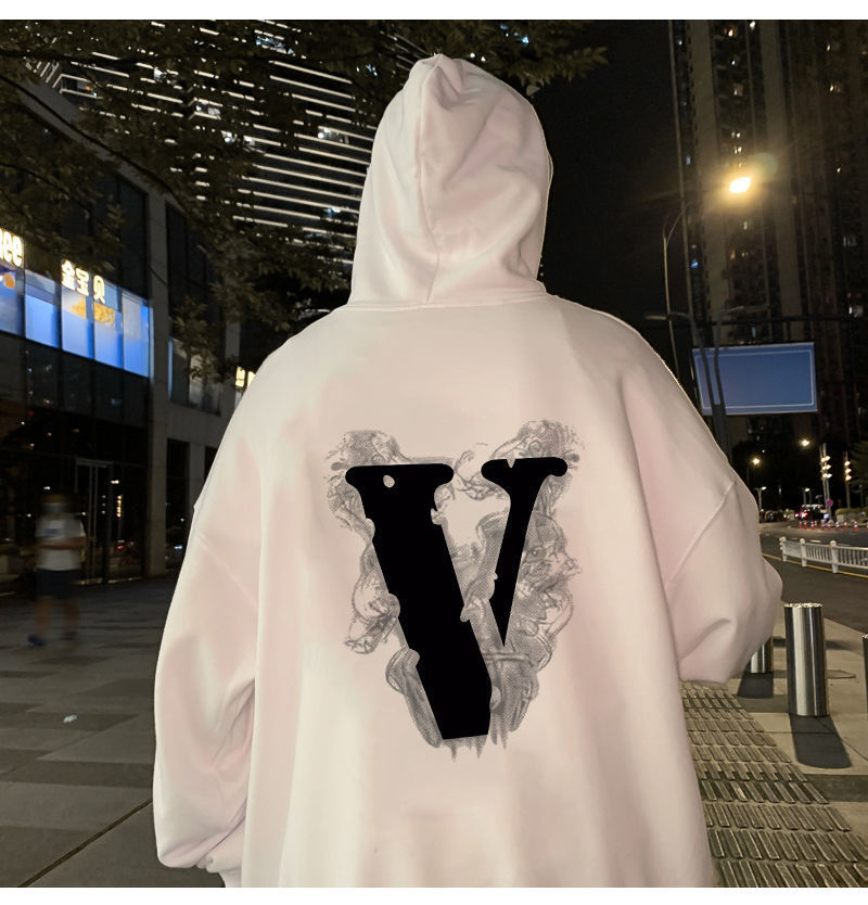 大v卫衣男韩版潮流炸街衣服宽松百搭上衣暗黑系潮牌连帽外套ins潮