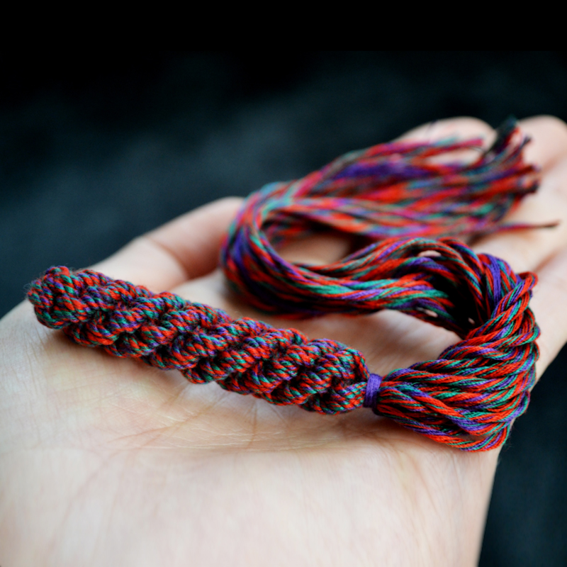 手搓棉线 文玩流苏玉米结穗子包挂手搓棉线挂件凤眼菩提星月百香籽