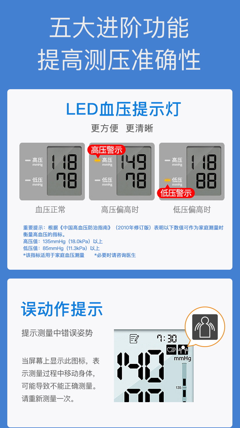 欧姆龙(omron) 家用上臂式智电子血压计hem-7136 日本原装进口全自动