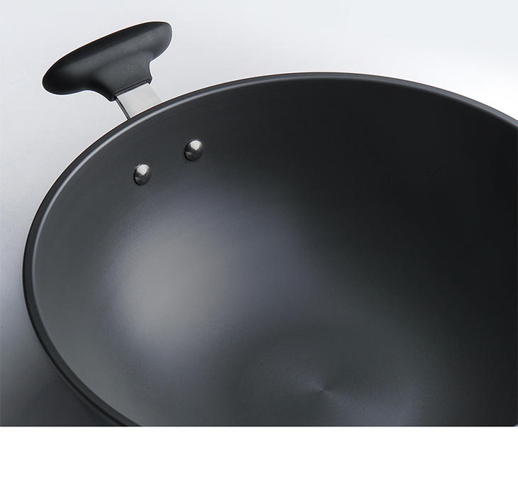 钛合金炒锅美遇钛合金炒锅多功能不粘锅无涂层少油烟32cm家用煎炸烤炖