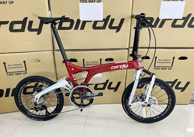 birdy折叠车德国鸟车代理 birdy r20 飊速款 406 碟刹折叠自行 银红
