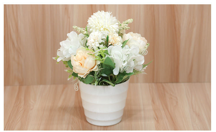 假花装饰客厅仿真花室内餐桌玫瑰花盆套装家居小盆栽摆件牡丹花束