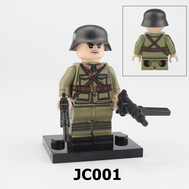 积木二战拼装人仔jc001007军88师29军兵人士兵拼装模型玩具88师步兵班
