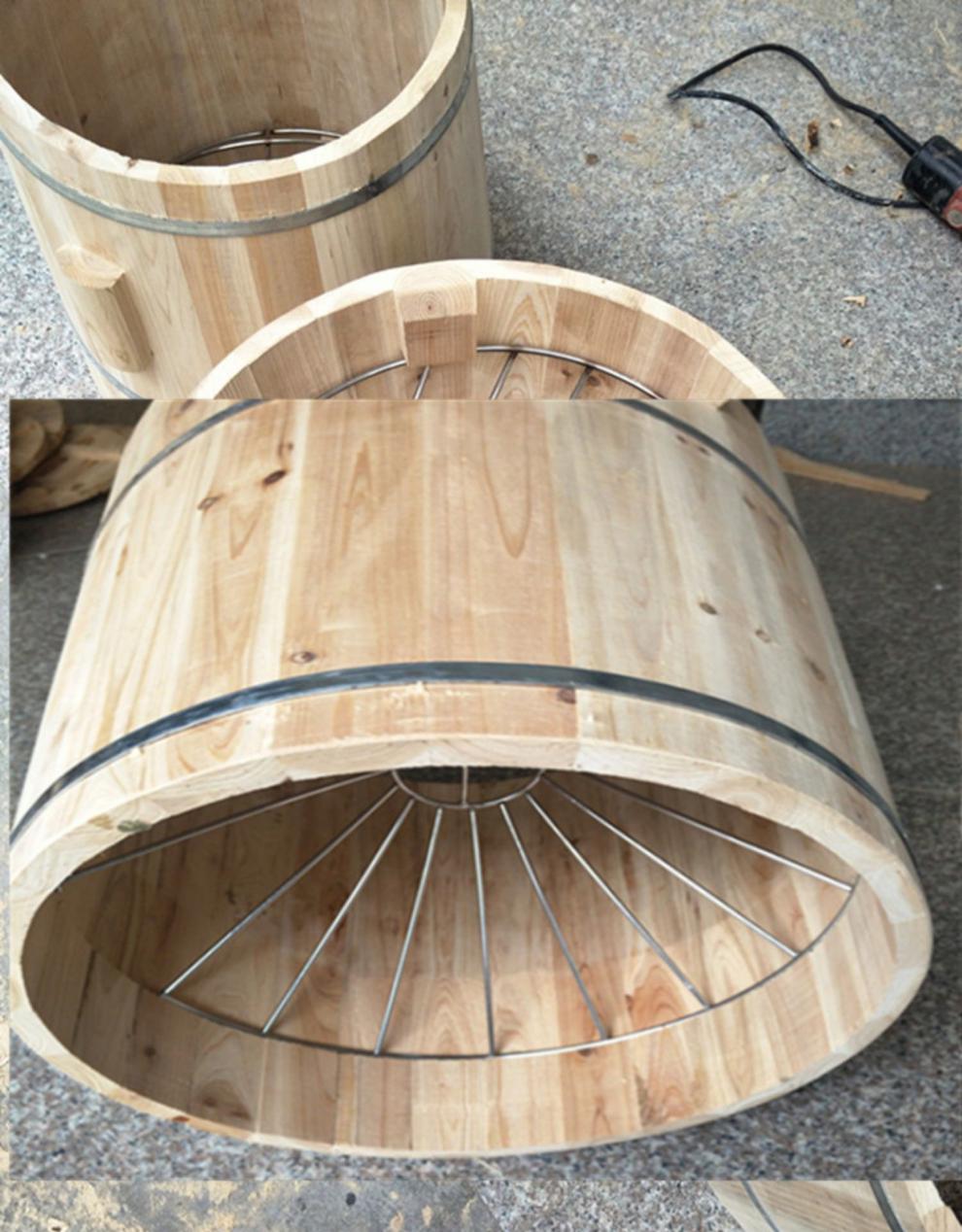 蒸饭桶木桶大小商用糯米饭团饭甄香杉木底酒蒸子带盖家用木制蒸笼上55