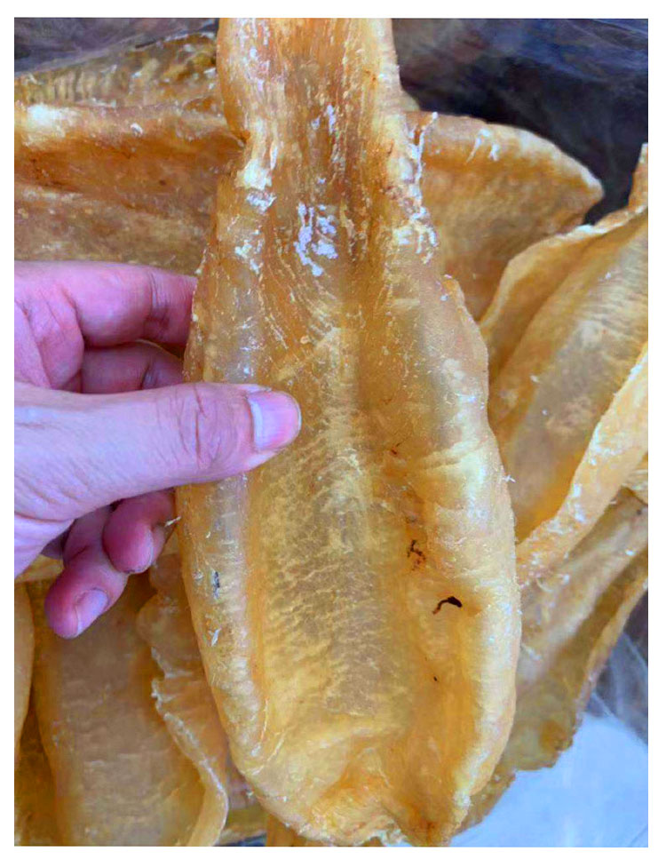 非洲大斗湖鱼胶特大特级精品1头东南亚野生鳌头鳘鱼胶鱼肚干鱼鳔 非洲