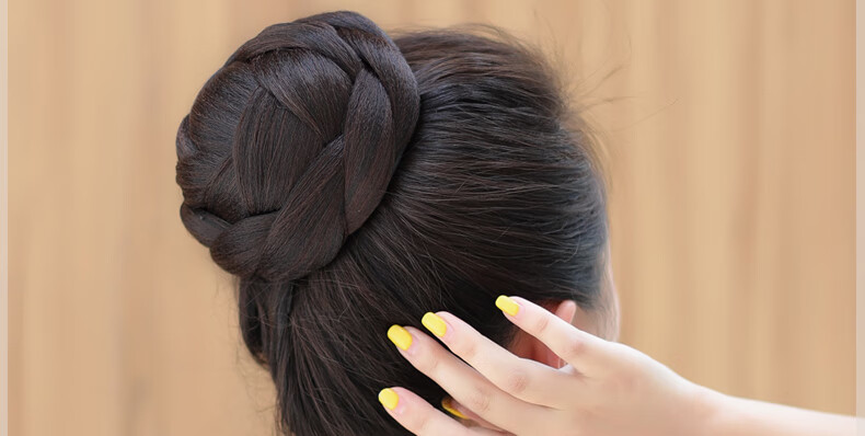 2021新款古装假发盘发假发假发包盘发后脑勺麻花发包旗袍妈妈表演舞蹈