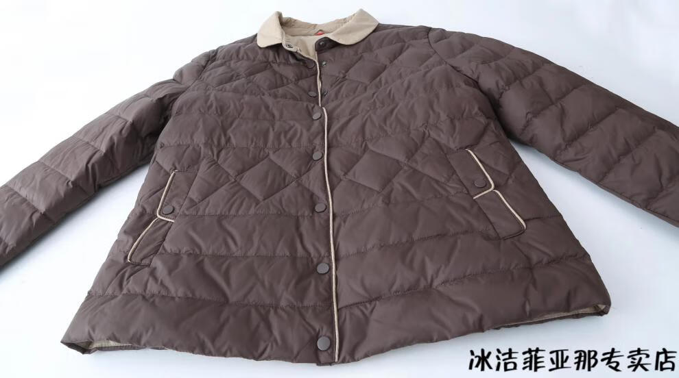 冰洁妈妈轻薄羽绒服短款中年女中老年人秋冬加肥加大码小个子秋装外套