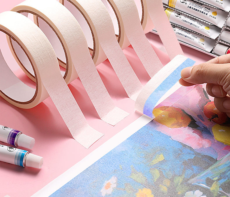 美纹纸胶带水彩画美术画画绘画美文贴边不伤纸水胶带写字贴纸裱画三个