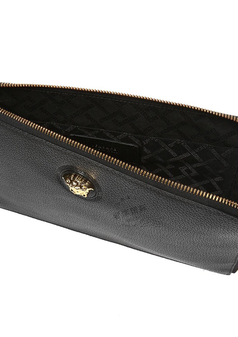 versace范思哲男包牛皮美杜莎金头手拿包dl26137 gov 41oh 黑色【图片