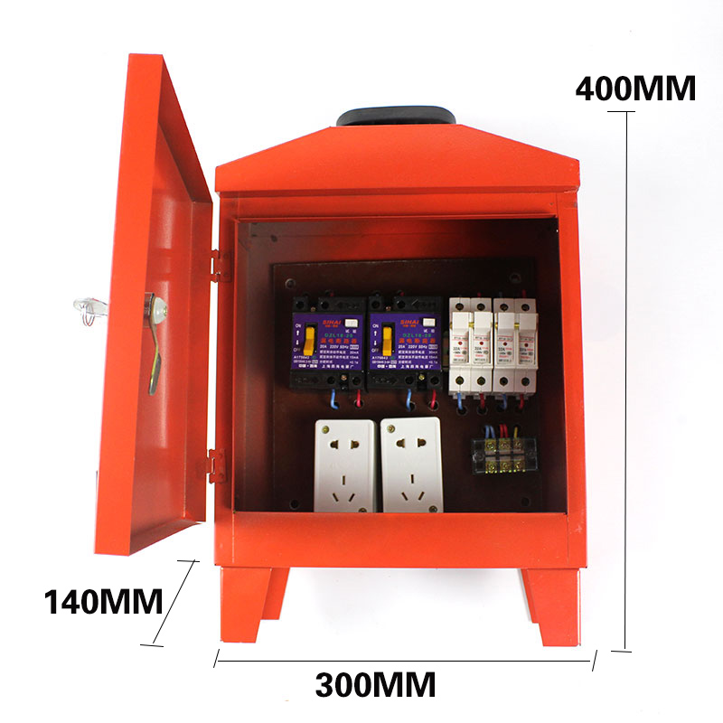 施工三孔電箱二機二閘小電箱臨時配電箱工地手提箱兩照明二220v(下單