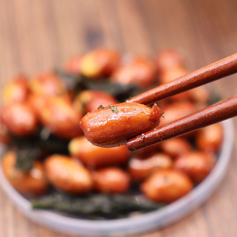 宁波海苔花生米罐装苔条花生下饭菜即食花生罐头下酒菜豆瓣 4罐海苔