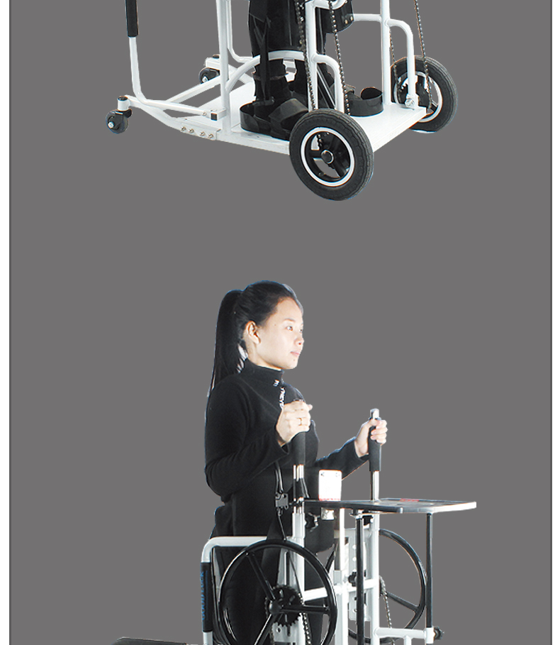 轮椅残疾截瘫病人站立学步助行器辅助行走器康复锻炼代步车架自助站立