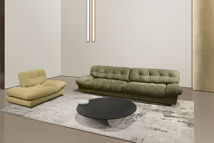 云朵milano沙发 acina阿西娜意式轻奢客厅米milano磨砂布艺云朵沙发